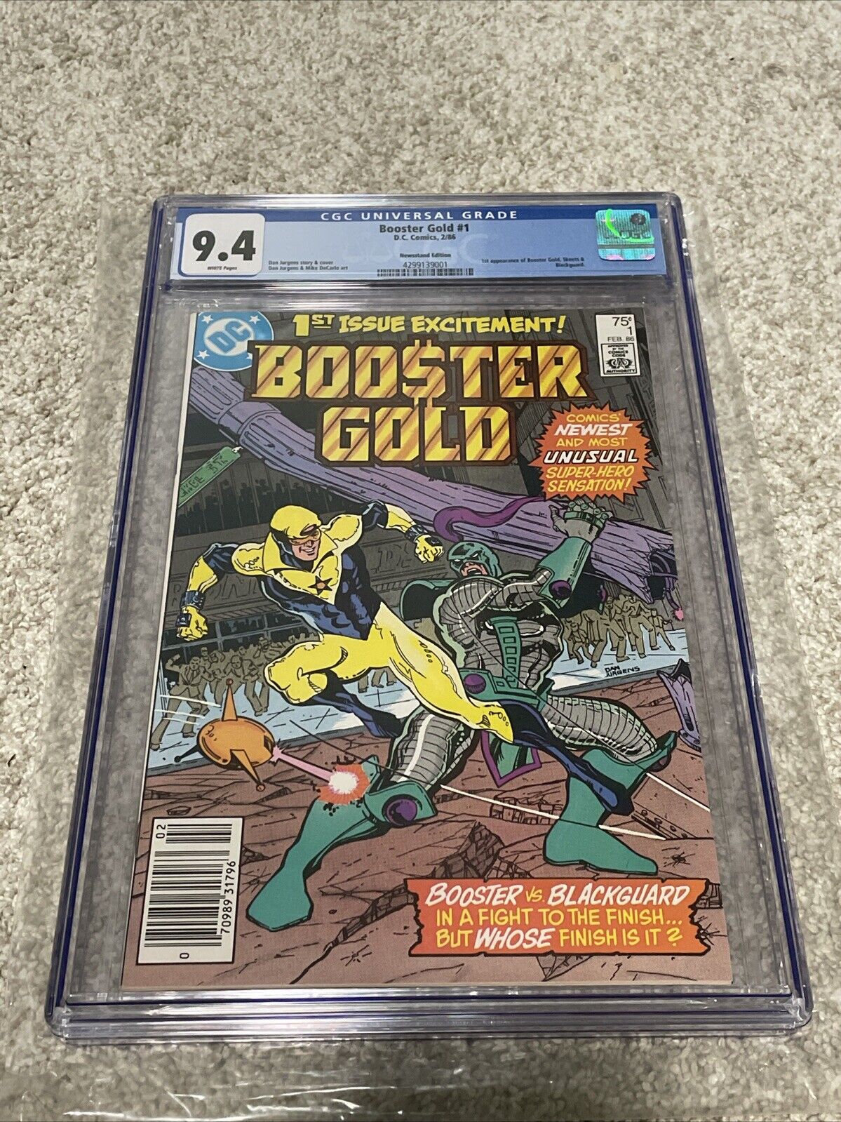 Booster Gold #1 1st App. Booster Gold  DC Comic 1986 CGC 9.4 Newsstand