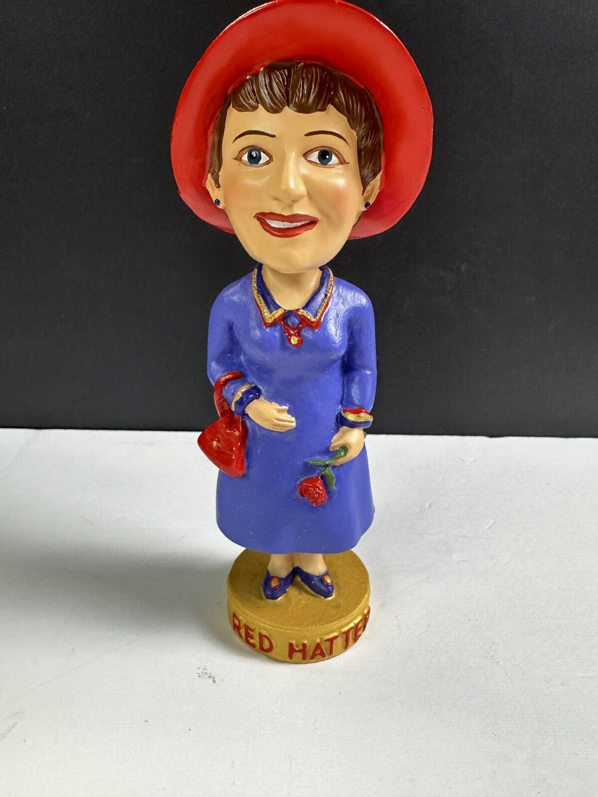 Red Hatter bobblehead in box Red Hat Ladies