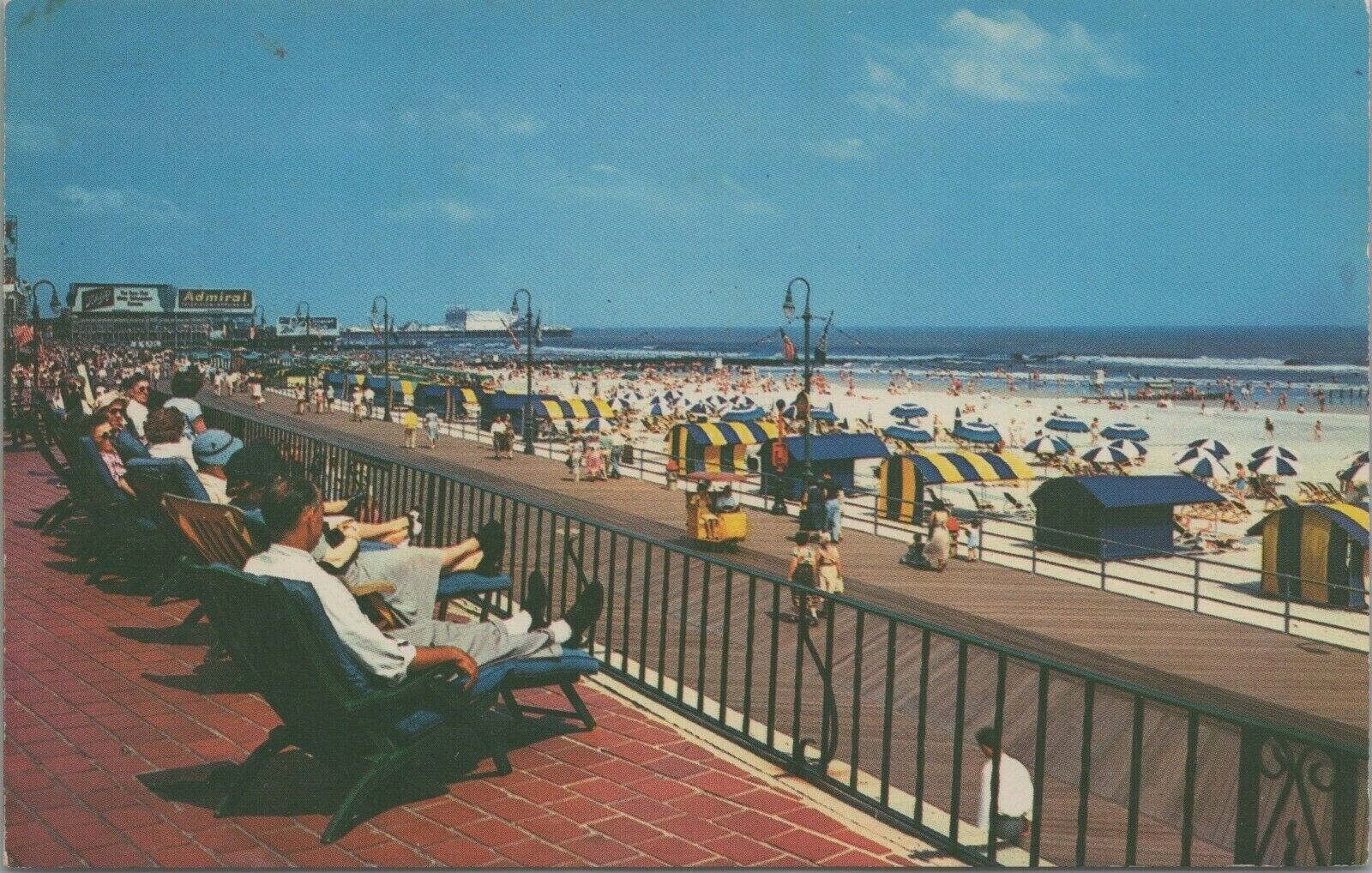 Marlborough-Blenheim Hotel Sundeck Atlantic City NJ c1950s Postcard - Unposted A