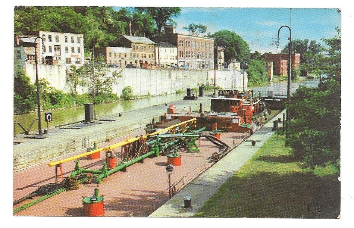 Whitehall New York Northern Terminal Lock  Posted  Postcard Vintage