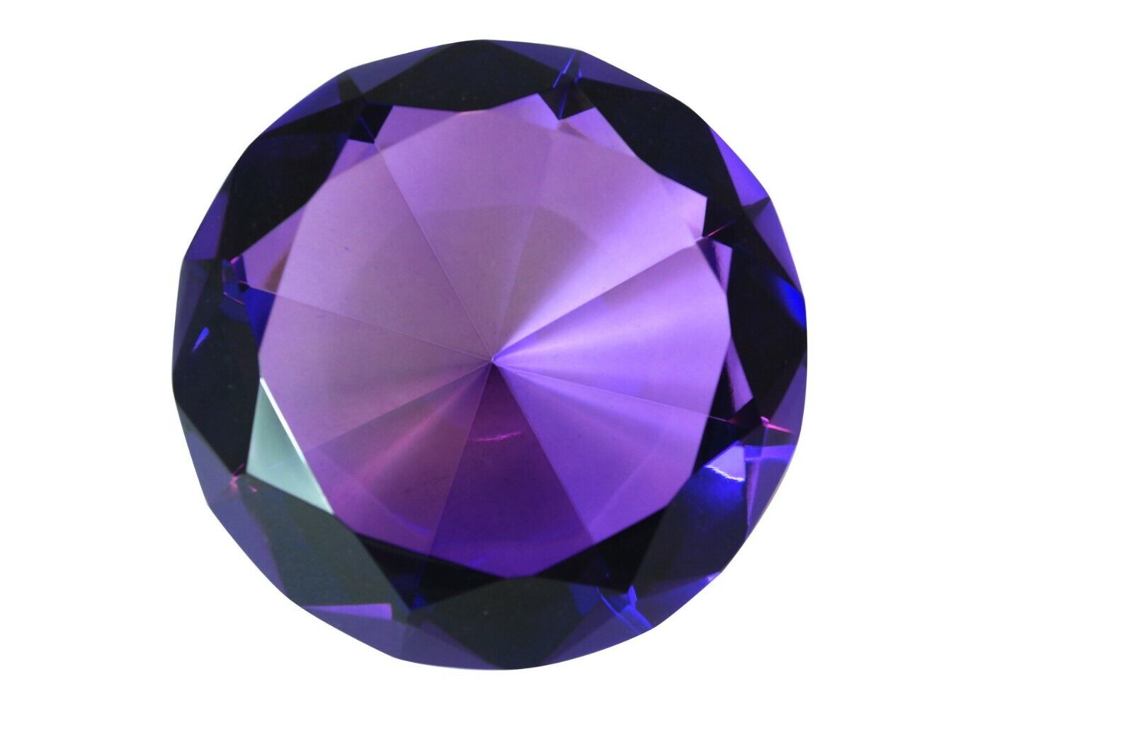 100 mm Amethyst Diamond Shaped Crystal Jewel Paperweight by Tripact