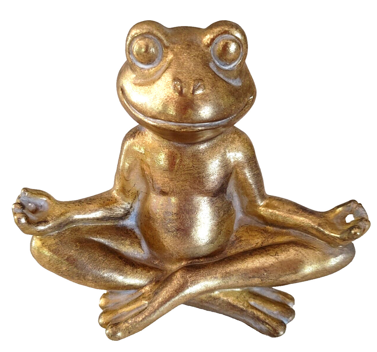 Gold Frog Zen Yoga Lotus Meditating Statue Figure, 5\