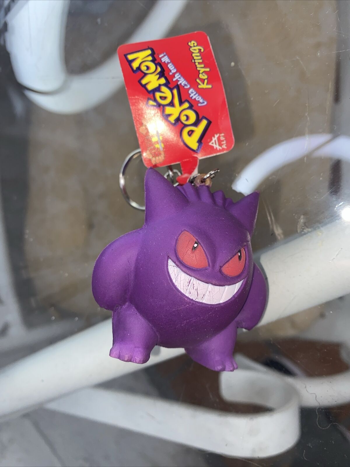 RARE Vintage 1999 Pokemon GENGAR Keychain Squeeze Squishy Collectible WITH TAGS