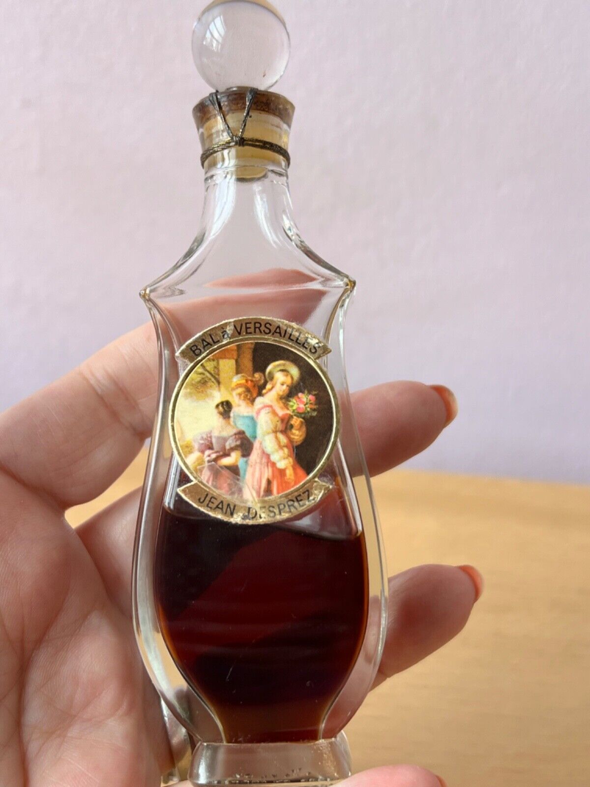 VINTAGE Original BAL A VERSAILLES Jean Desprez Glass Stopper Bottle 4 1/2 oz