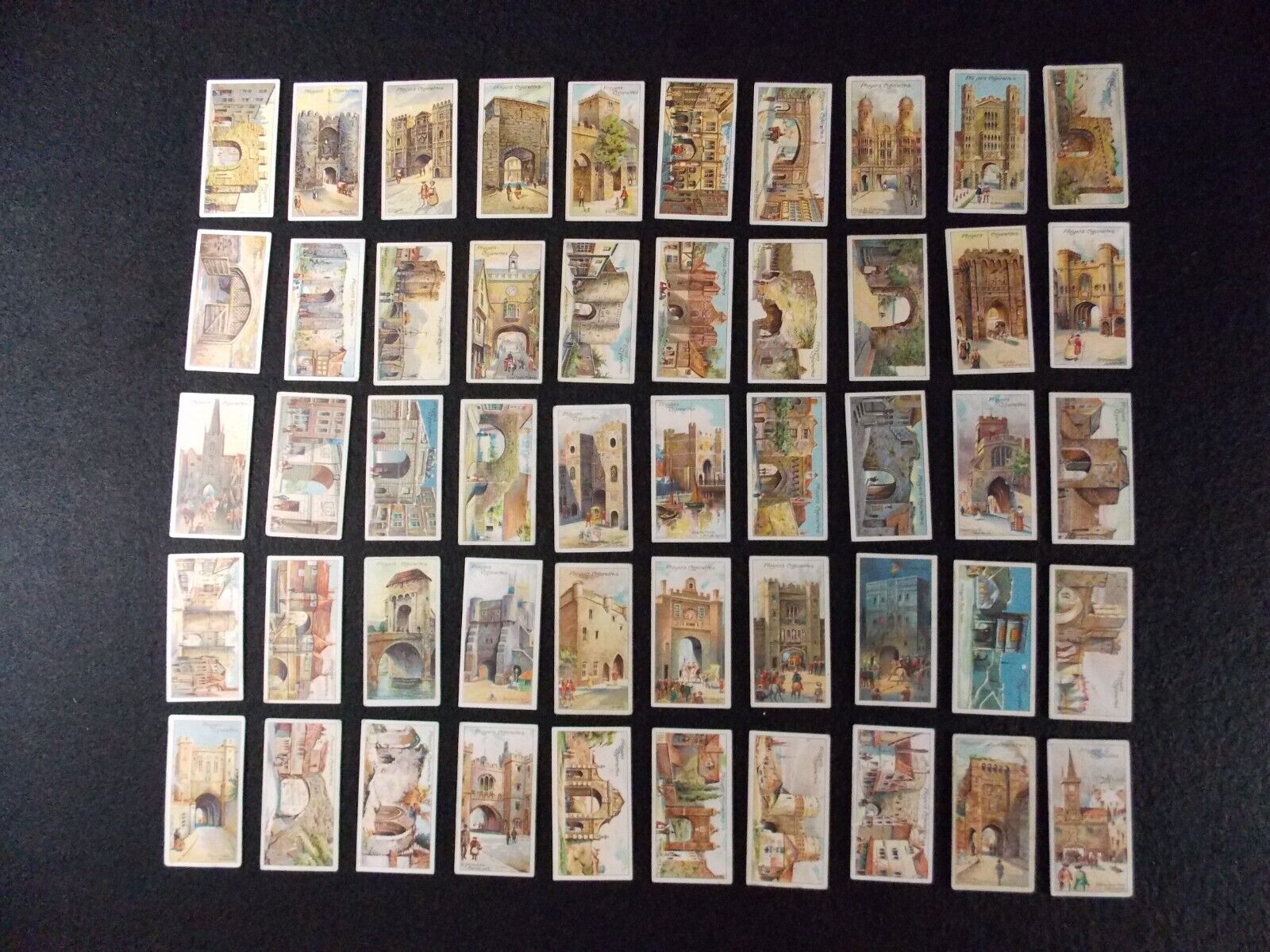 Players Cigarette Cards Celebrated Gateways 1909 Complete Set 50