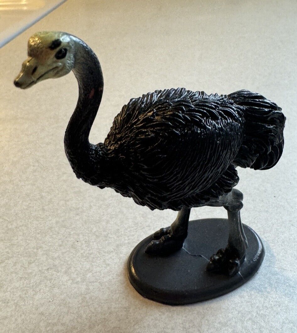 Vintage Mini 3 1/2” Black Ostrich