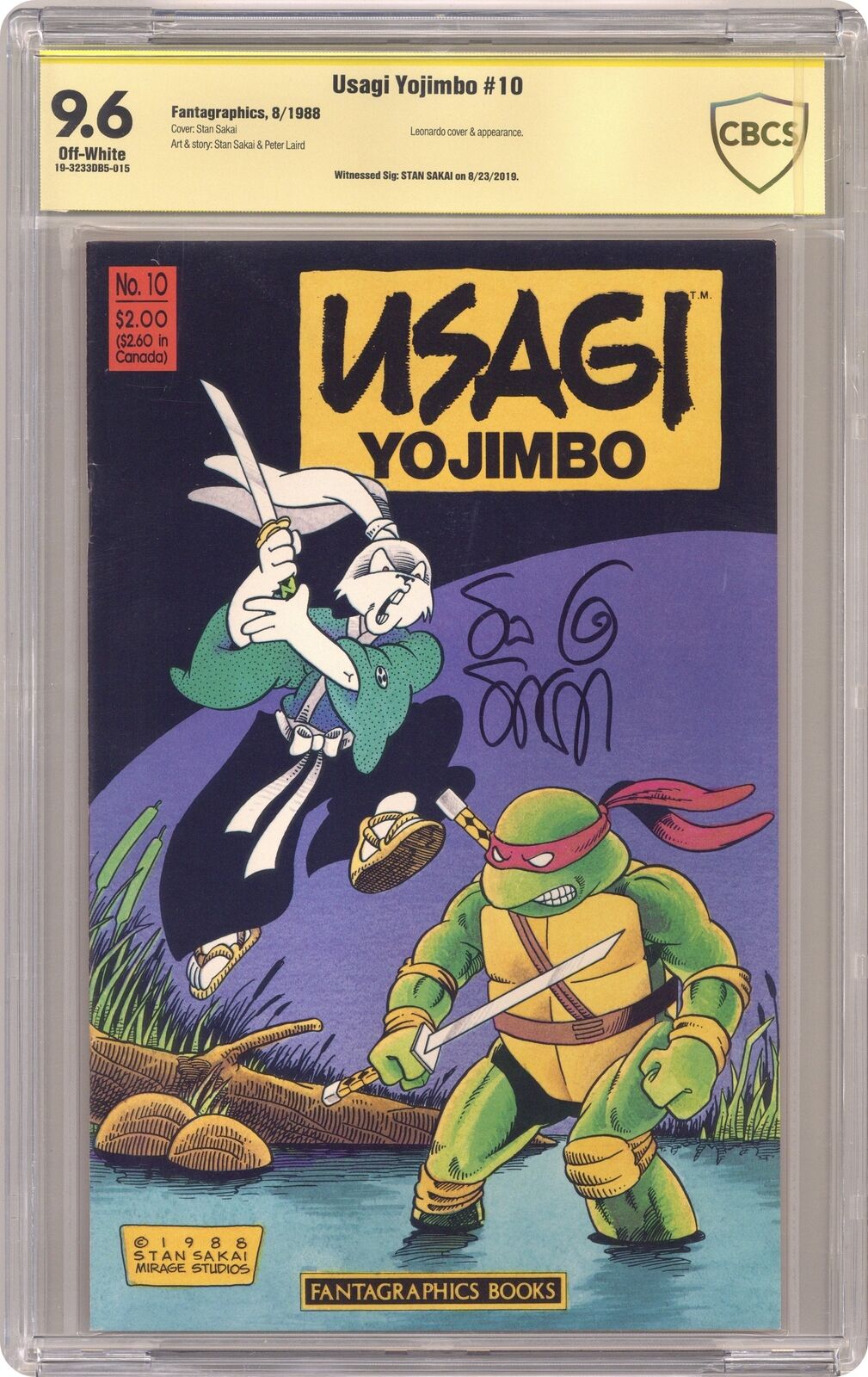 Usagi Yojimbo #10 CBCS 9.6 SS Sakai 1988 19-3233DB5-015