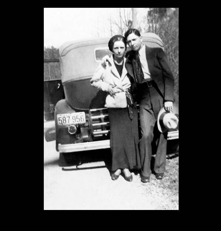 1933 Bonnie & Clyde PHOTO Gangster Bonnie Parker Clyde Barrow Car
