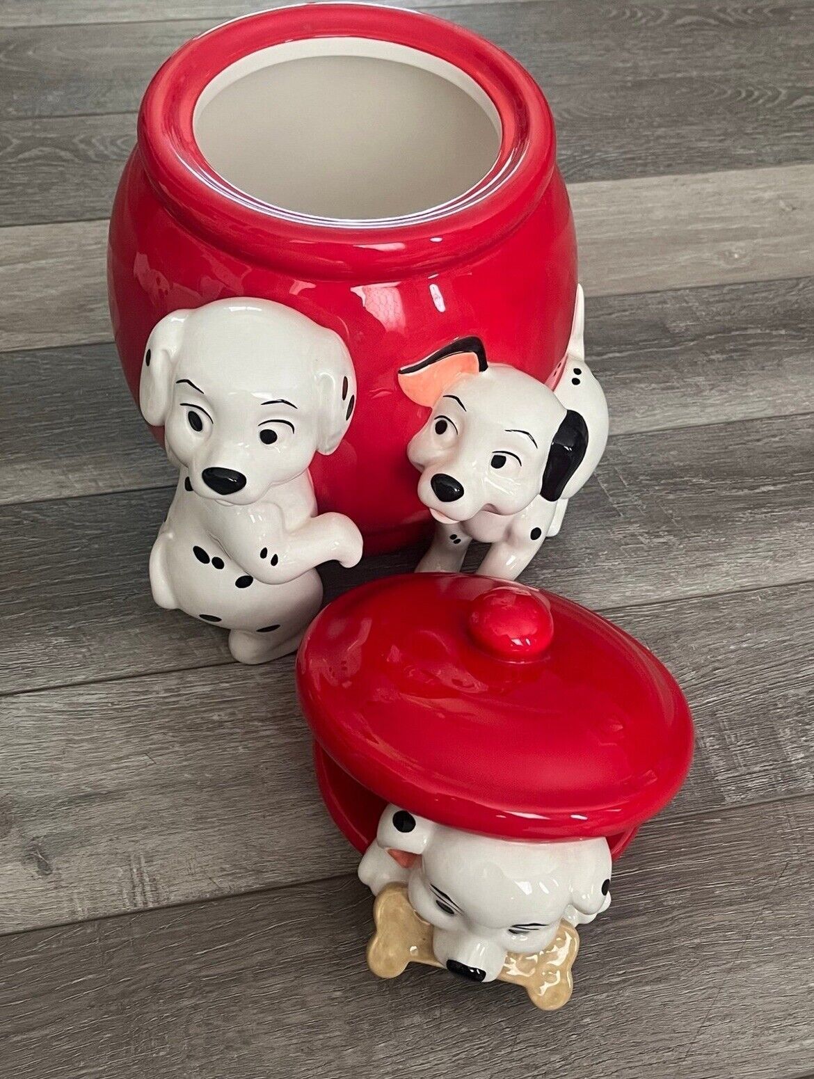 Disney Cookie Jar 101 Dalmatians Theme Excellent Condition Vintage Collectors