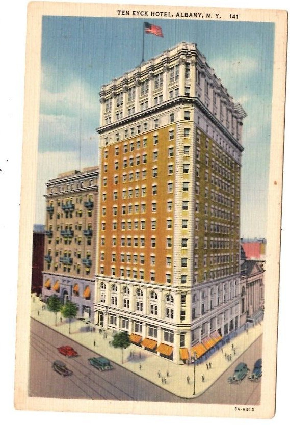 Postcard 1952 Ten Eyck Hotel Albany New York
