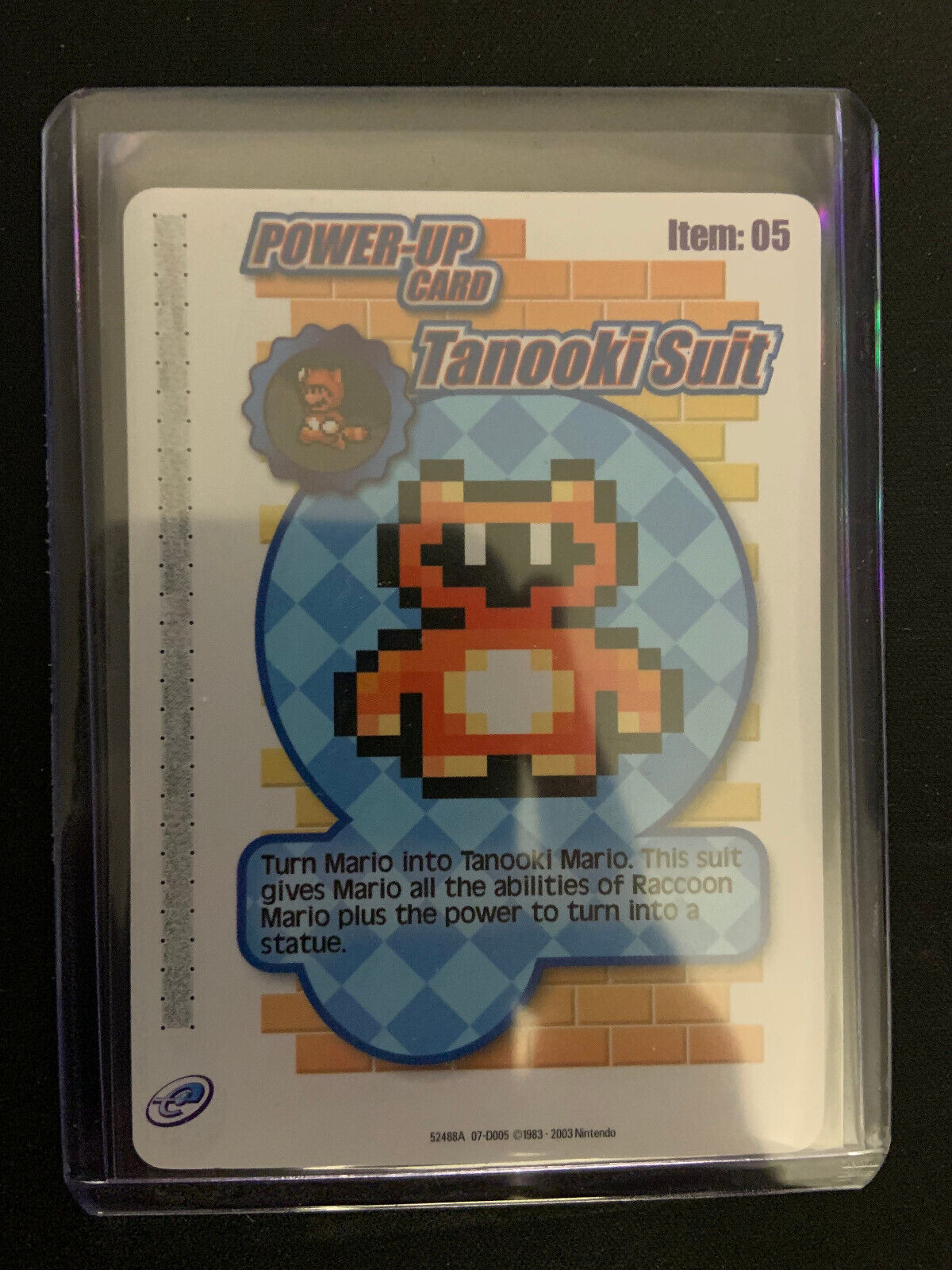 Super Mario Advance 4 e-Reader Power Up Card Item 05 Tanooki Suit