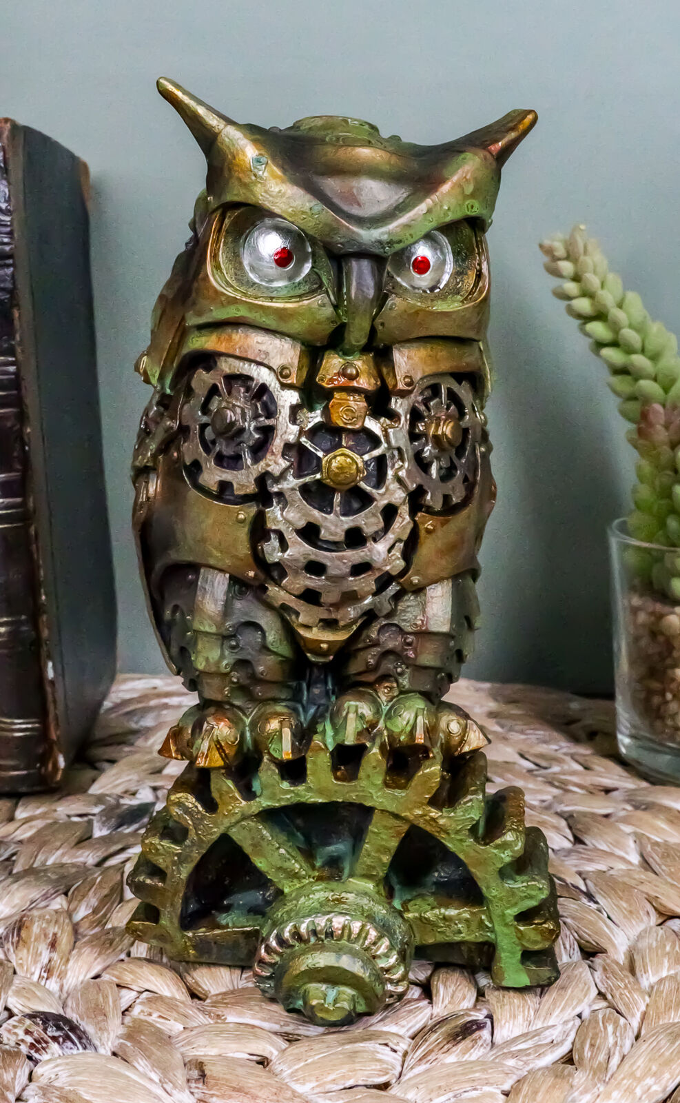 Ebros Steampunk Nocturnal Messenger Spy Owl Figurine 6.75\