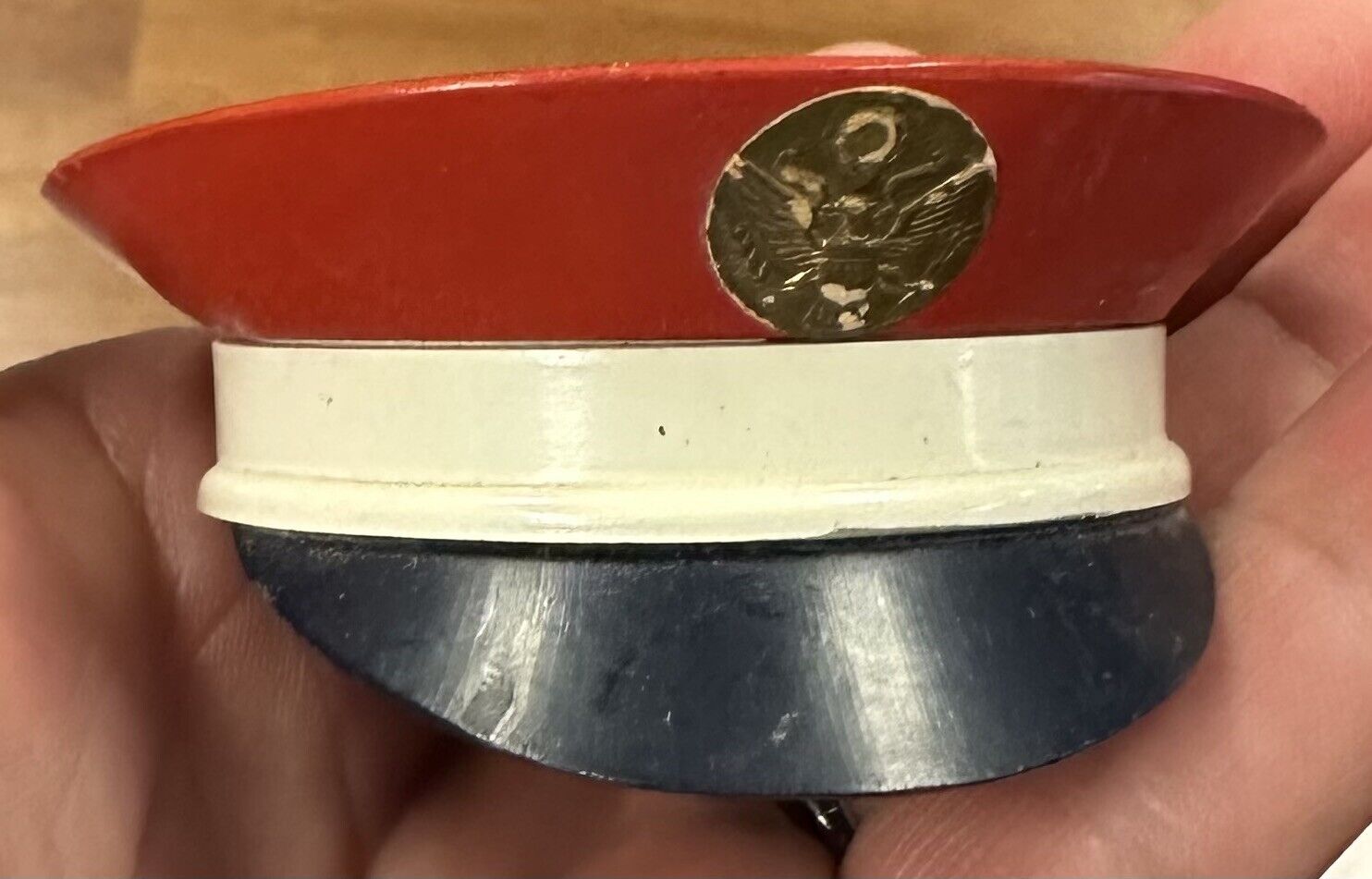 Vintage WW2 Military Hat Celluloid Vanity Compact
