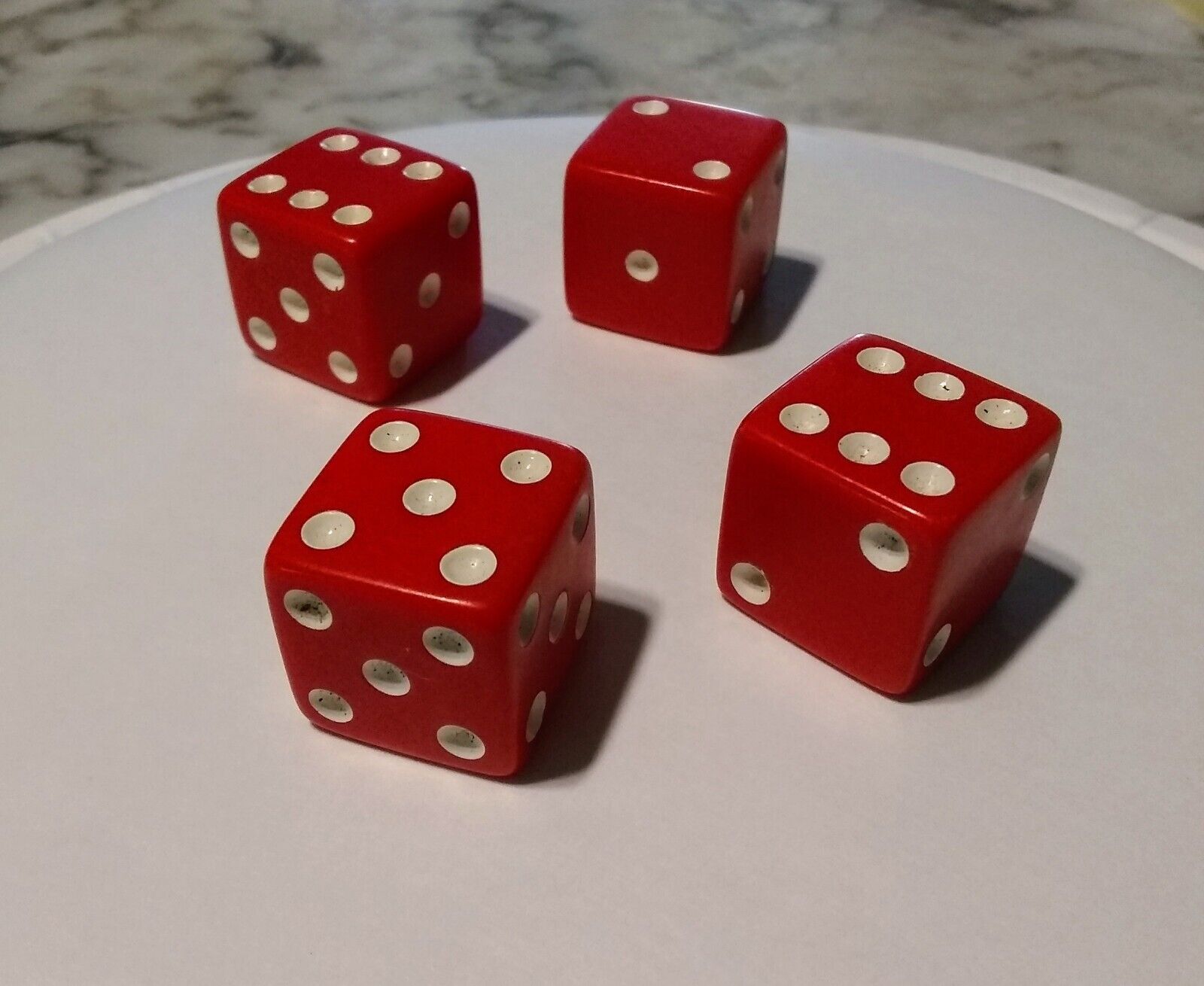 Gamblers/Cheaters Dice..2 regular and 2 cheaters, (loaded dice).. late 60s..