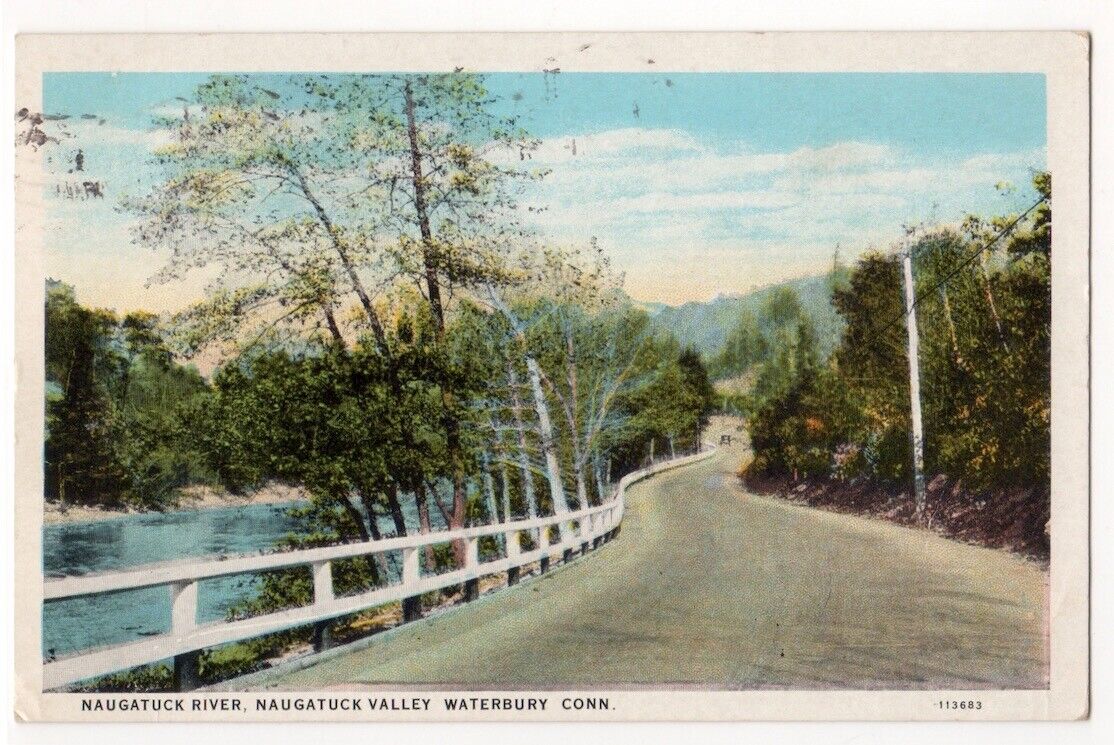 Waterbury Connecticut c1920\'s Naugatuck River Valley, rural road
