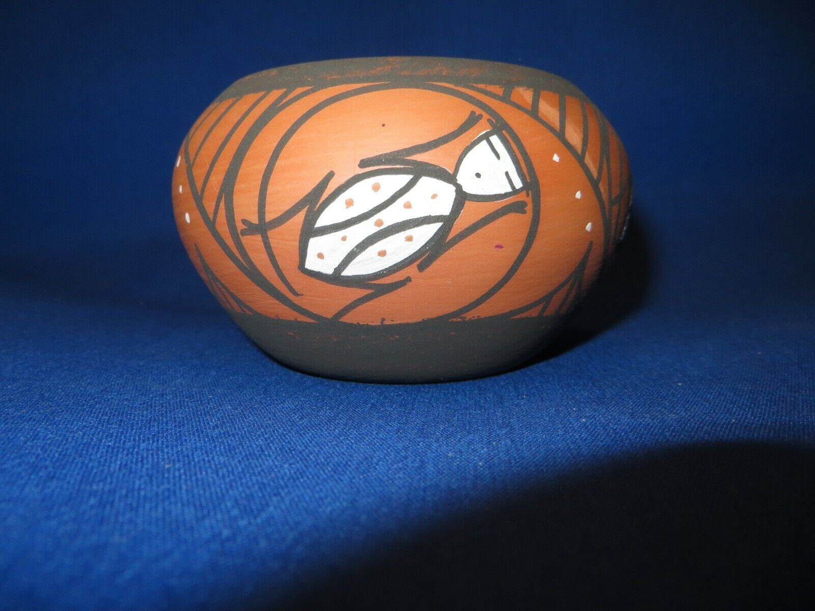 Zuni Spring Summer Bug Pottery Bowl Hand Coiled and Formed Darla Westika