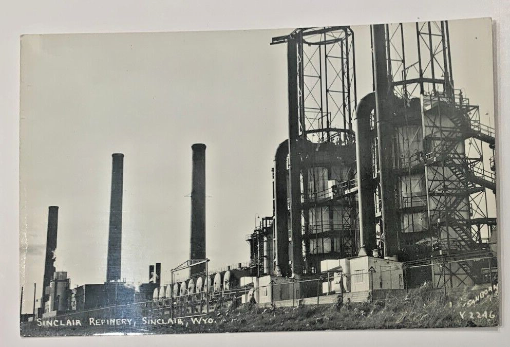 Vintage RPPC, Postcard, Sinclair Oil Refinery, Sinclair, Wyoming