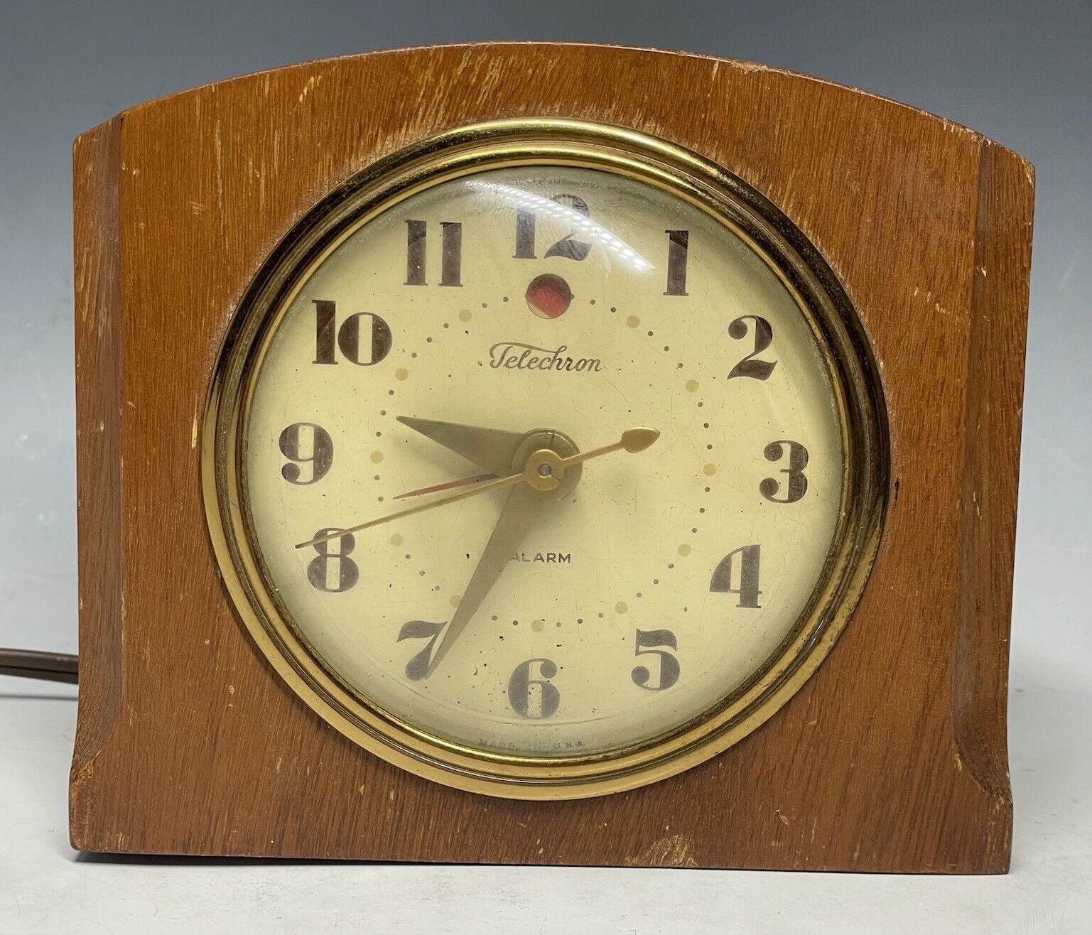 MCM Mid Century Telechron 1949-1954 Model 7H 157 Boudoir Clock Desk Vintage