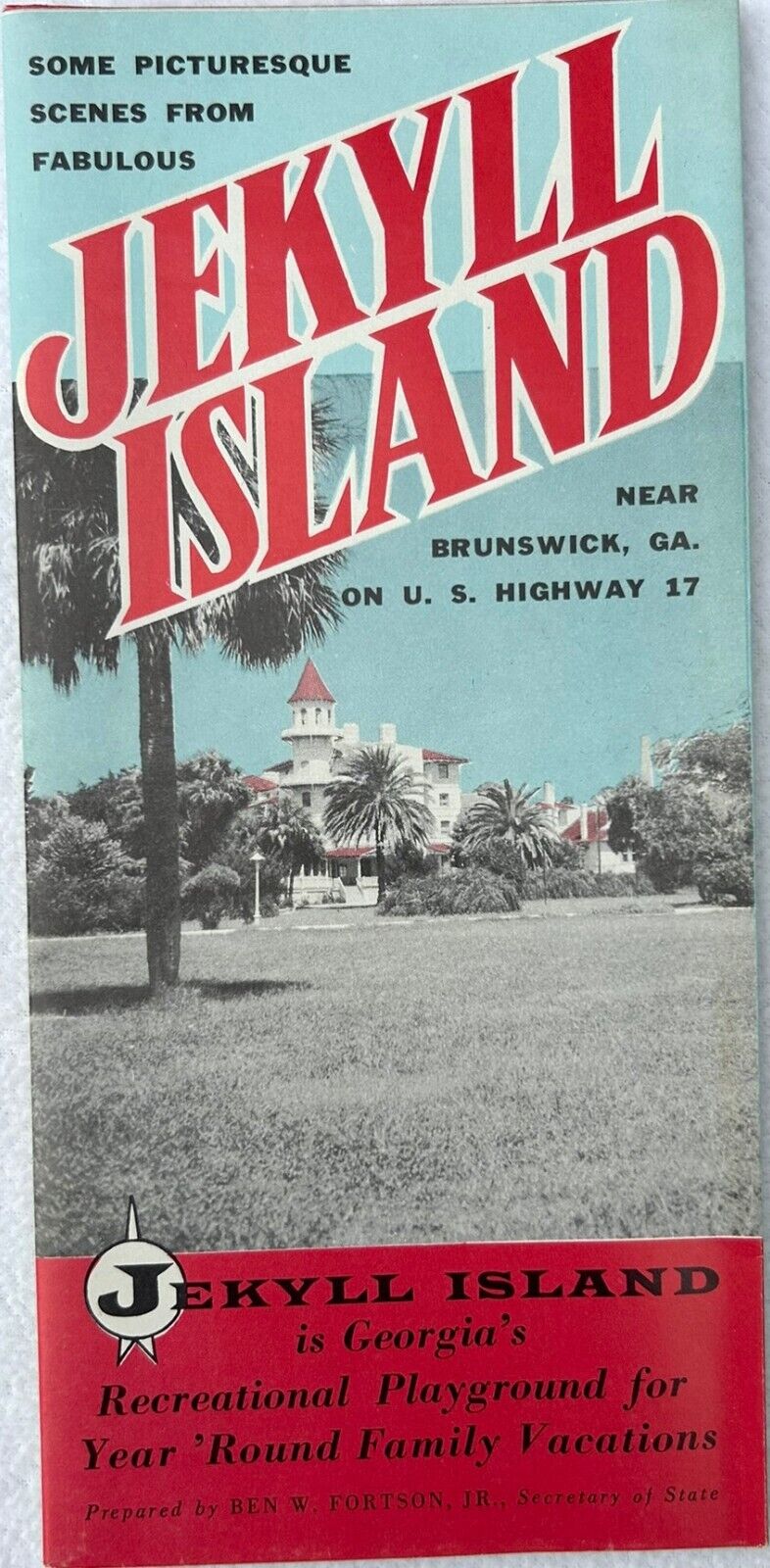 Circa 1950\'s JEKYLL ISLAND GA Travel Brochure