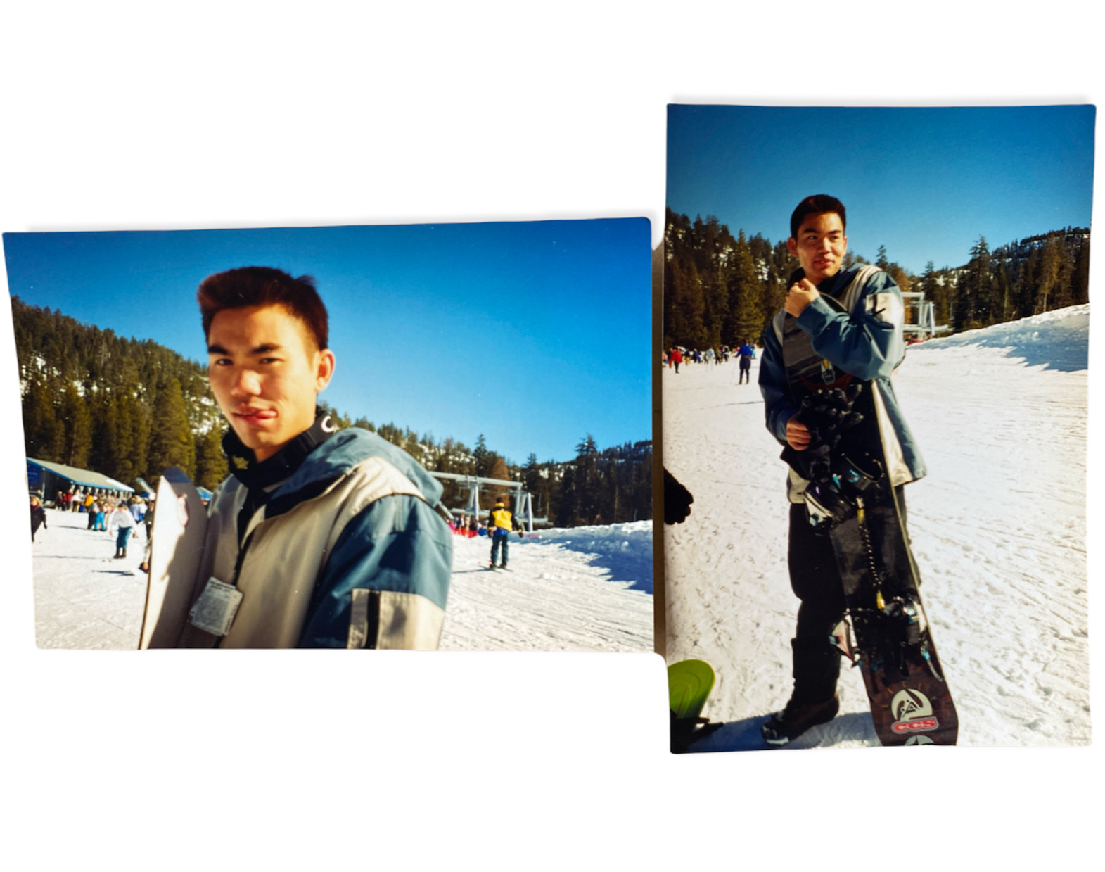 Vintage 1990s Cool Snowboarder (Lot of 2) Original Photos (Fujicolor)