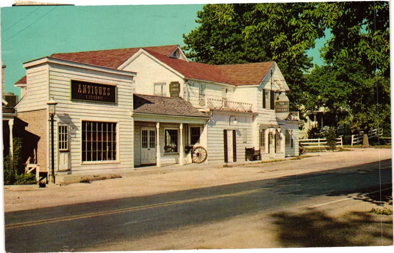 Vintage Postcard- The Village Tavern and Antique Mart, Long Grov Posted 1960s