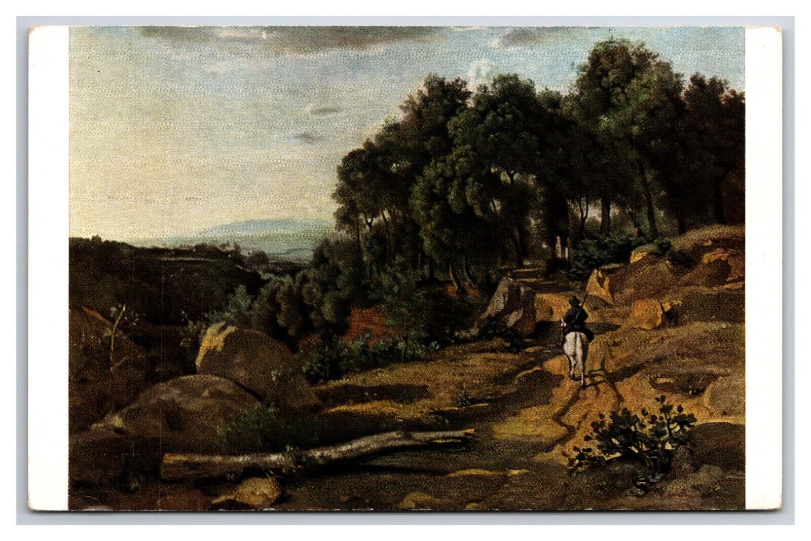 A View of Volterra Painting By Jean-Baptiste-Camille Corot UNP DB Postcard W21