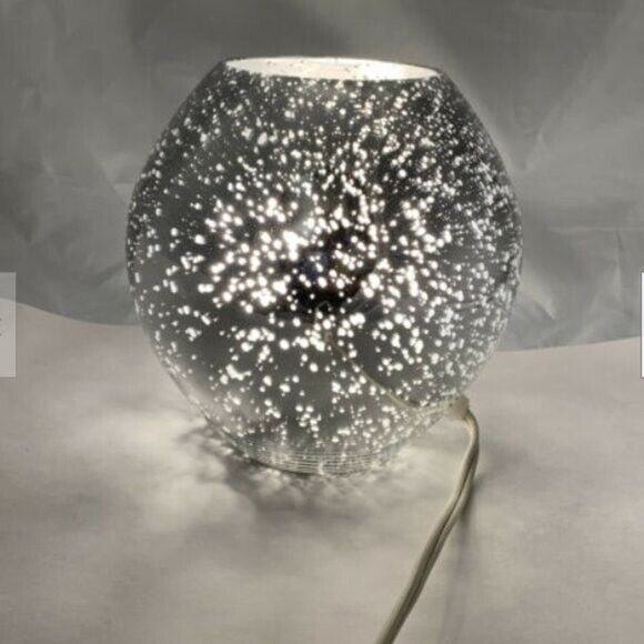 Vintage Ikea Knubbing Lamp Mercury Glass Silver Stars mcm rare