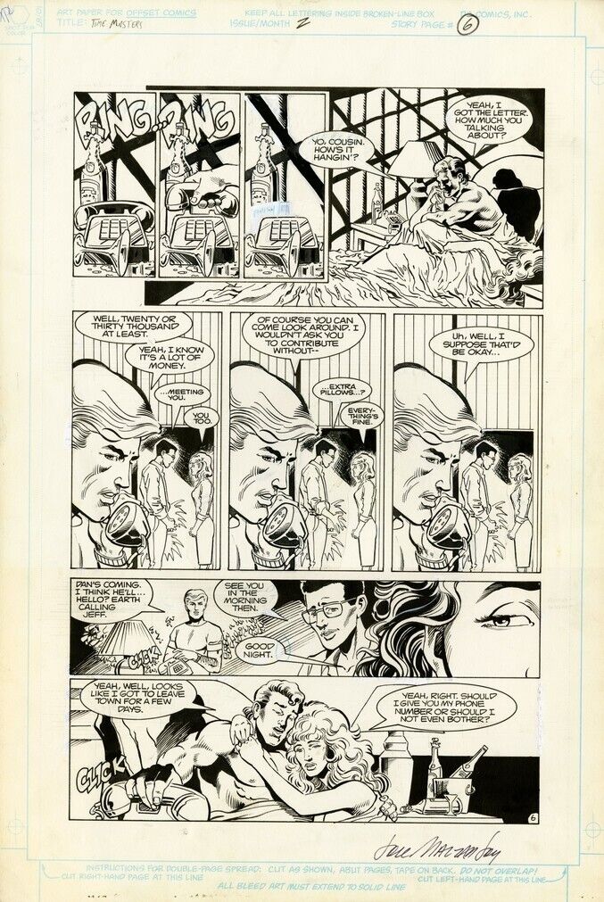 Time Masters #2 Original Comic Art Page 6 Rip Hunter Time Travel 1990 DC Comics