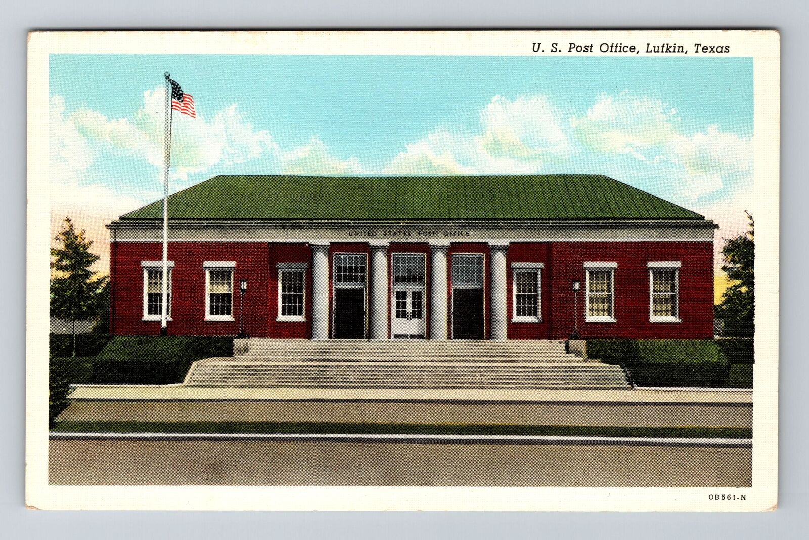 Lufkin TX-Texas, U.S. Post Office, Antique Vintage Souvenir Postcard