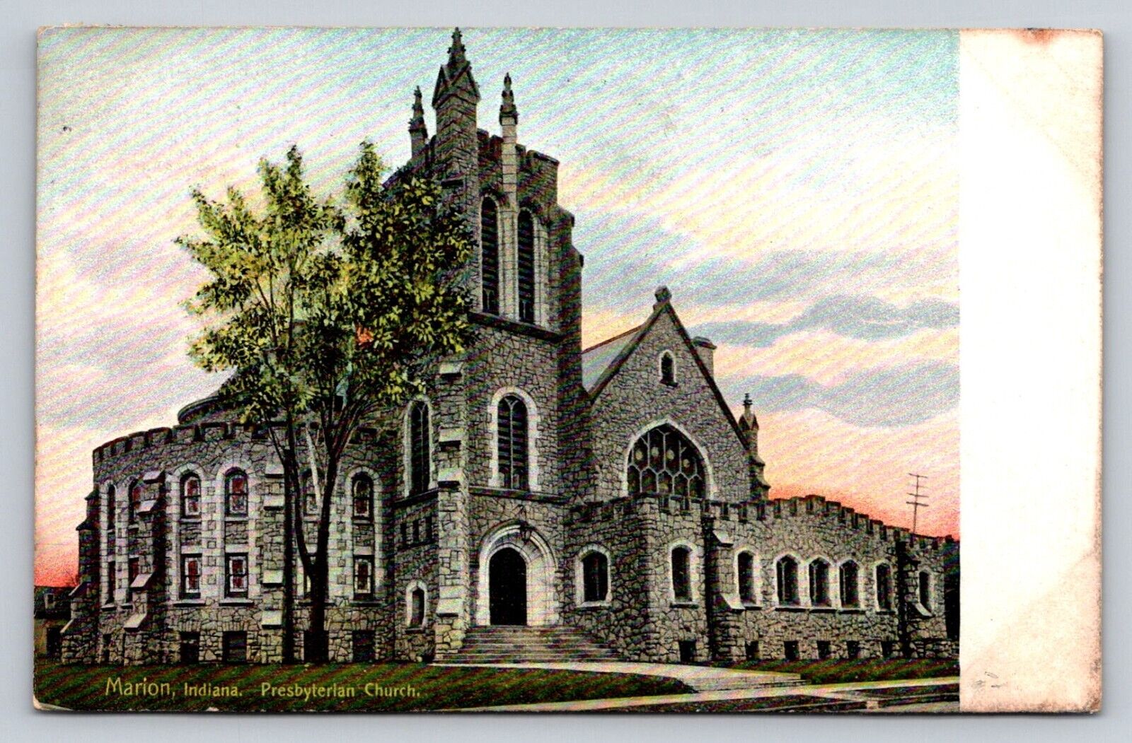 c1910 Presbyterian Church Marion Indiana P741