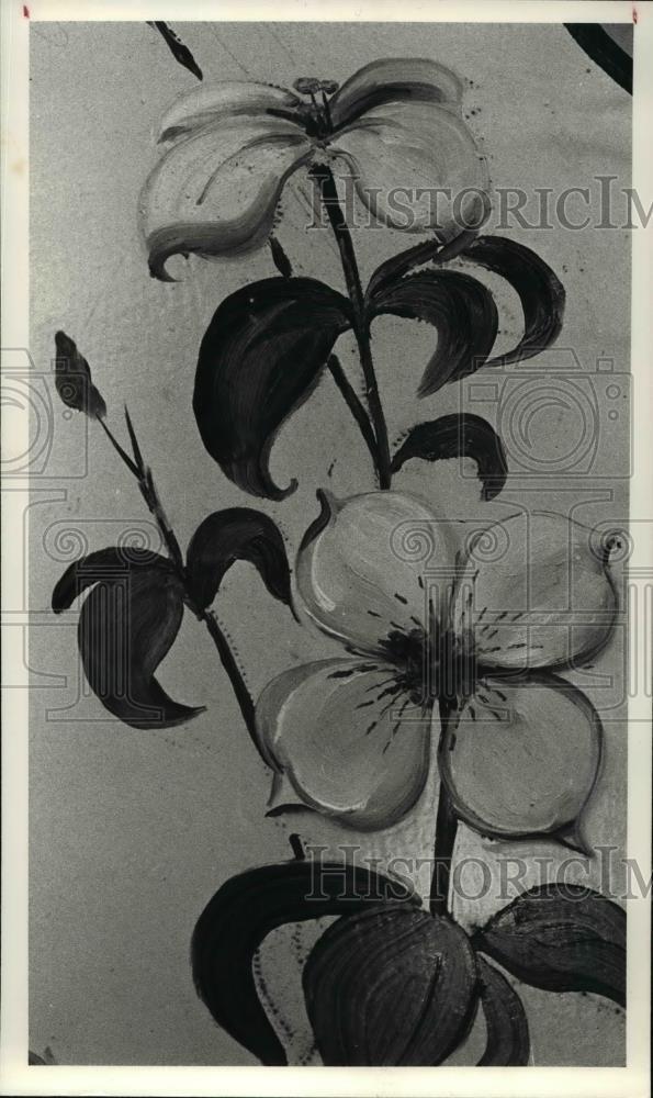 1980 Press Photo Flower painting - cvb25580