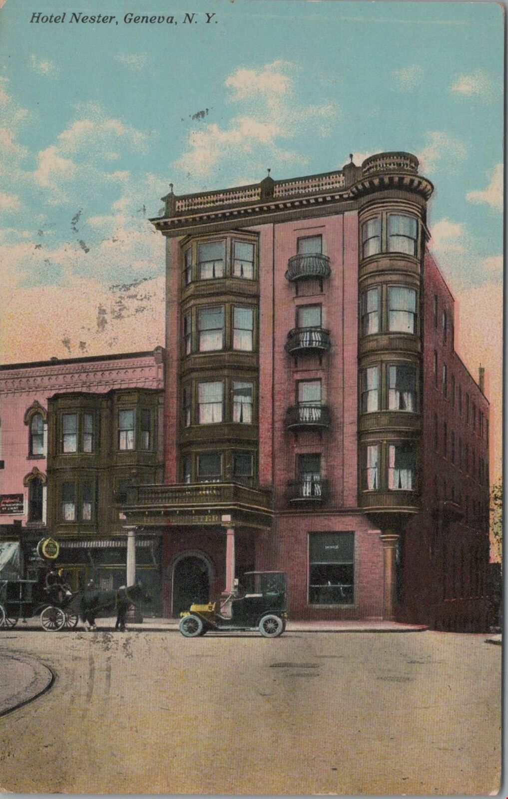 Postcard Hotel Nester Geneva NY 1910