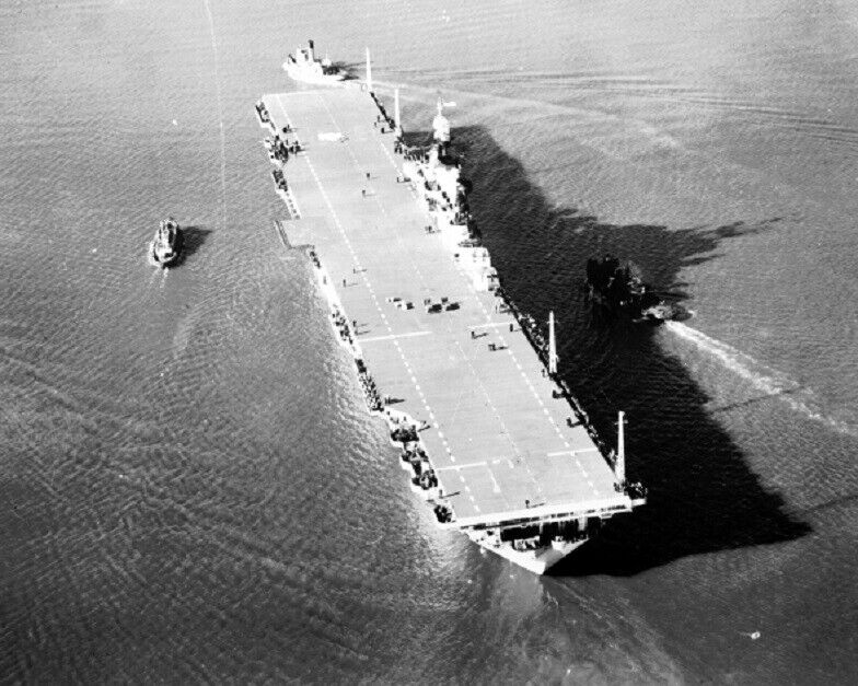 U.S. Navy Aircraft Carrier USS Hornet at Norfolk, Virginia 8x10 WWII Photo 152a