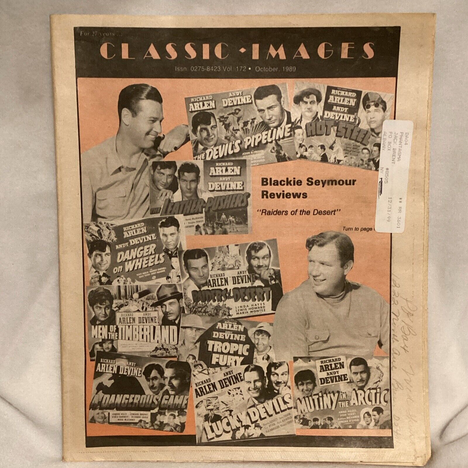 October 1989 Classic Images Blackie Seymour Reviews Raiders Of  Desert Vol #172