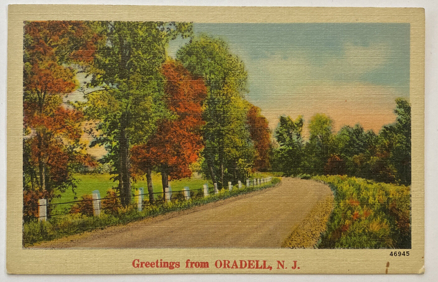 Vintage Postcard, Greetings From Oradell, New Jersey