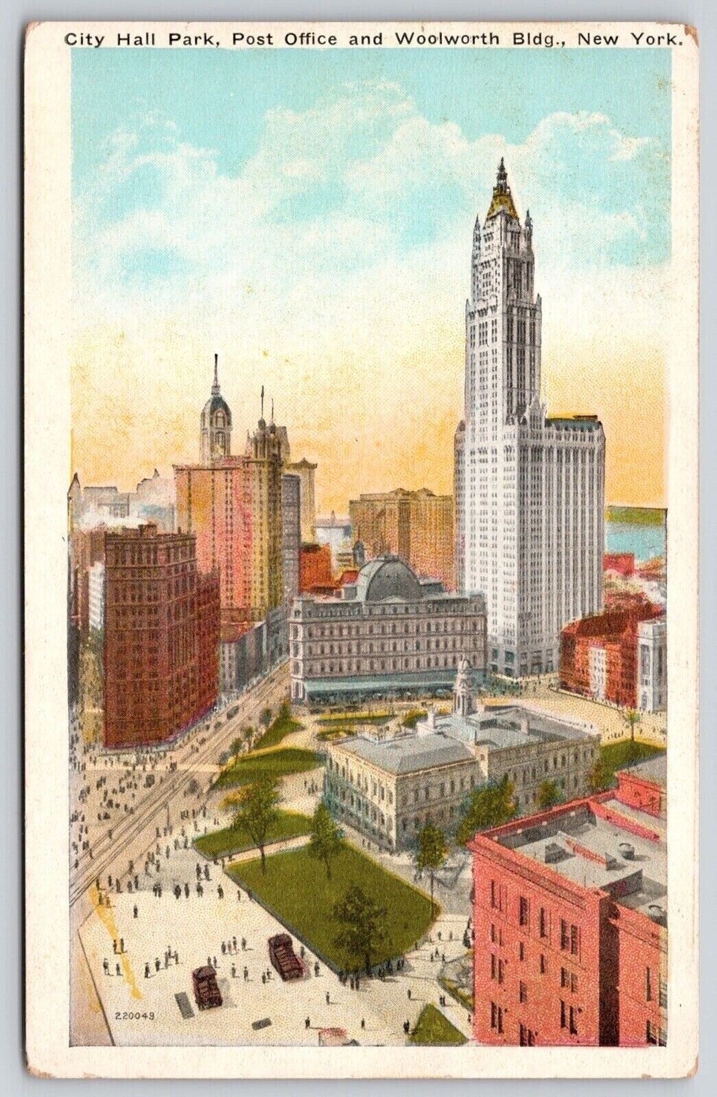 New York City New York Woolworth Building City Skyline WB UNP Postcard