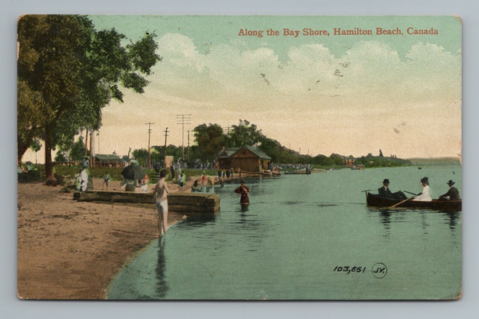 c.1910s Bay Shore Hamilton Beach Canada Vintage Postcard