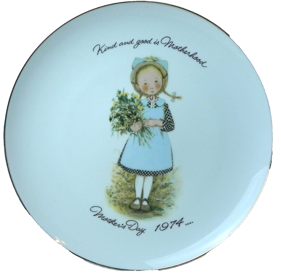 Holly Hobbie 1974 Collector Plate, Kind and Good is Motherhood Mother\'s Day
