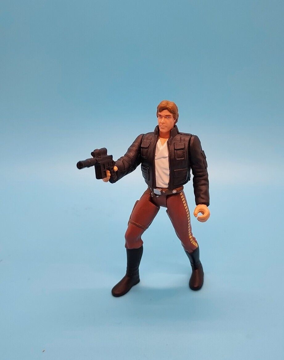 HAN SOLO • Vintage 1997 Star Wars Action Figure Bespin PotF w/ Blaster Pistol 3¾