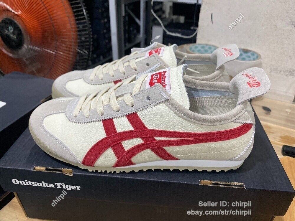 Classic Onitsuka Tiger Mexico 66 Sneakers Cream/Fiery Red (1183B391-101)  Unisex