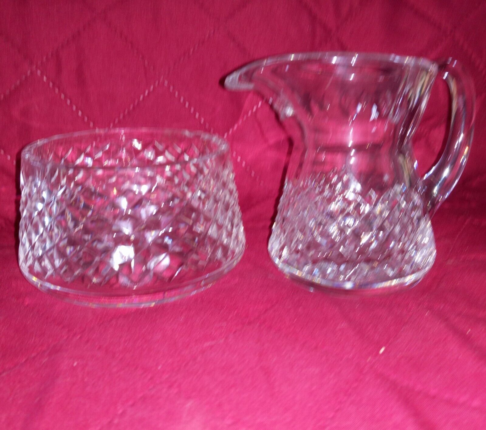 Waterford Alana Cut Crystal Cream And Sugar In Original Box And Never Used. Like