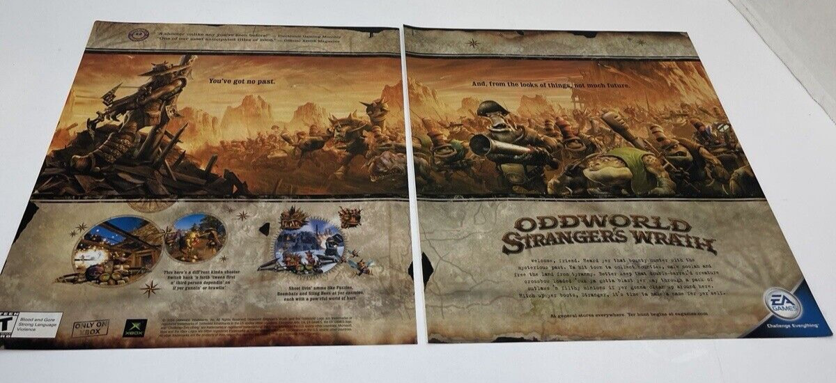 Oddworld Stranger\'s Wrath Xbox 2005 Vintage Print Ad/Poster Official Promo Art