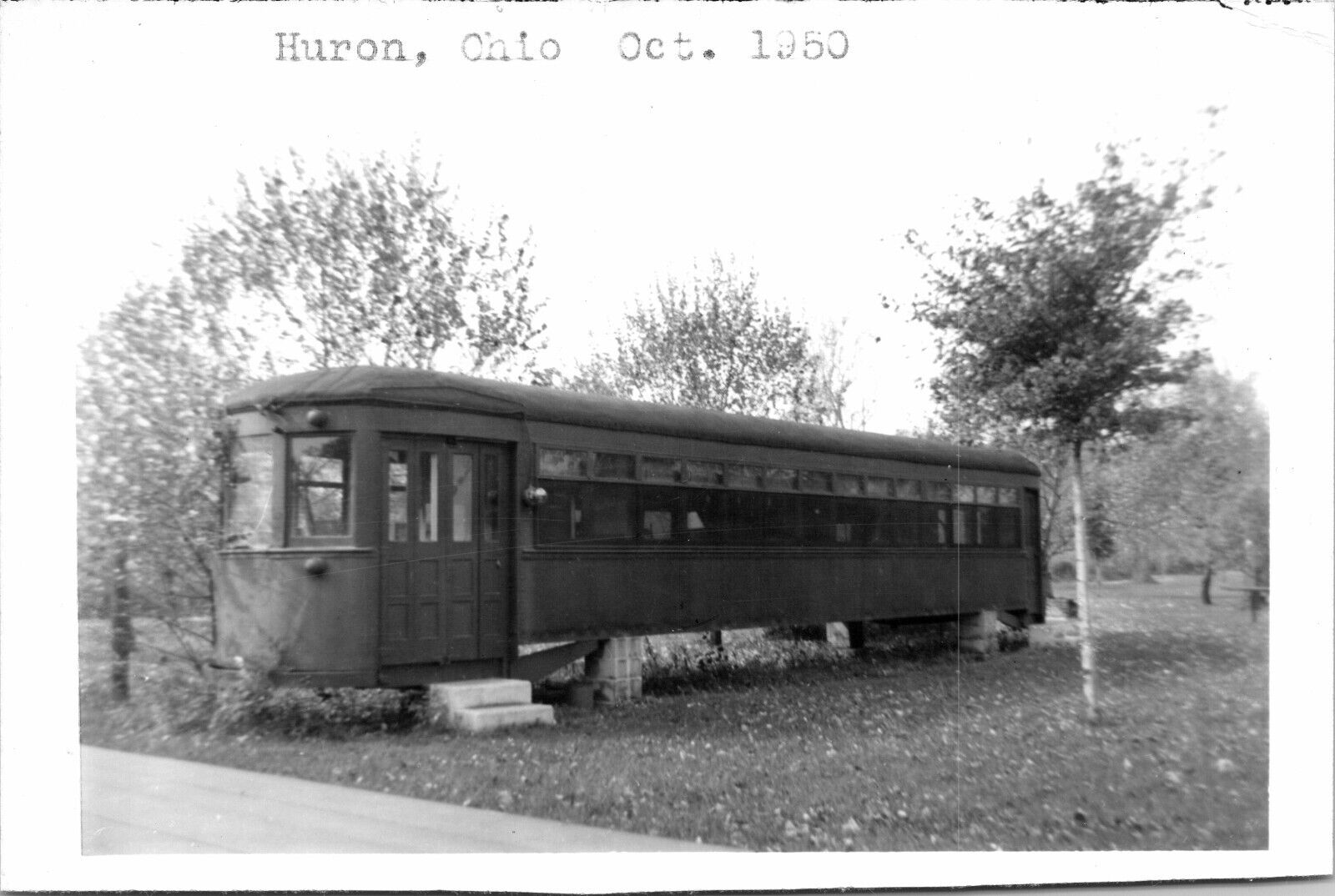 1950 Huron Ohio Trolley Car Campground 3.25 X 5\