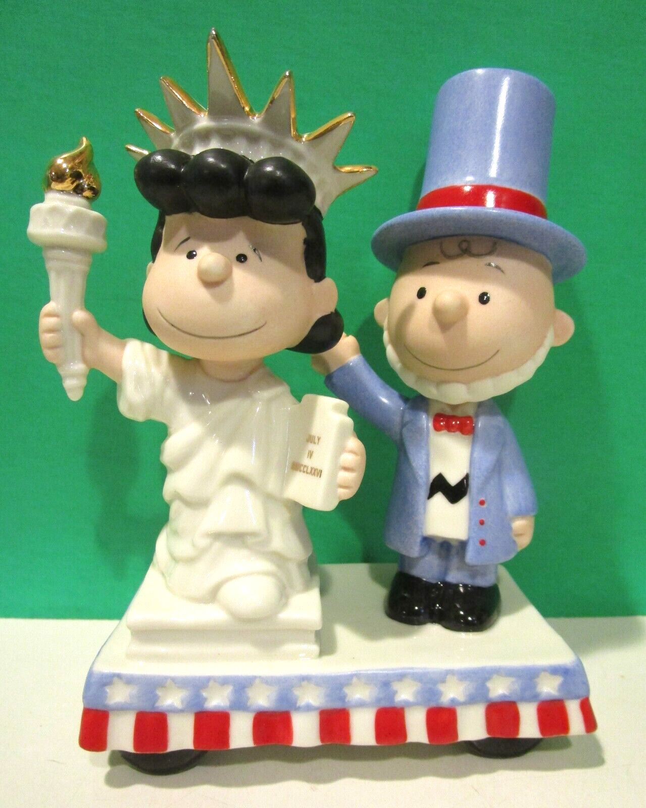 LENOX Peanuts CHARLIE BROWN LUCY FLOAT It\'s Independence Day - NEW MINT - NO BOX