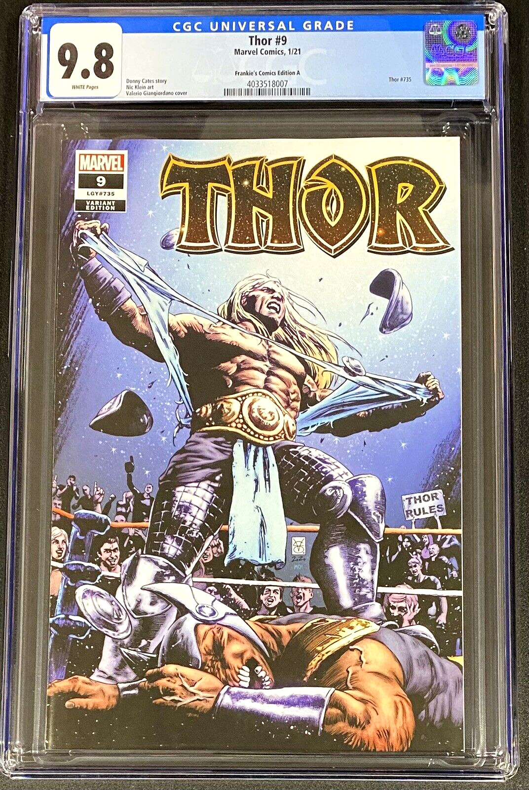 Thor #9 (3735) Frankie\'s Comics Variant A CGC 9.8 NM/M