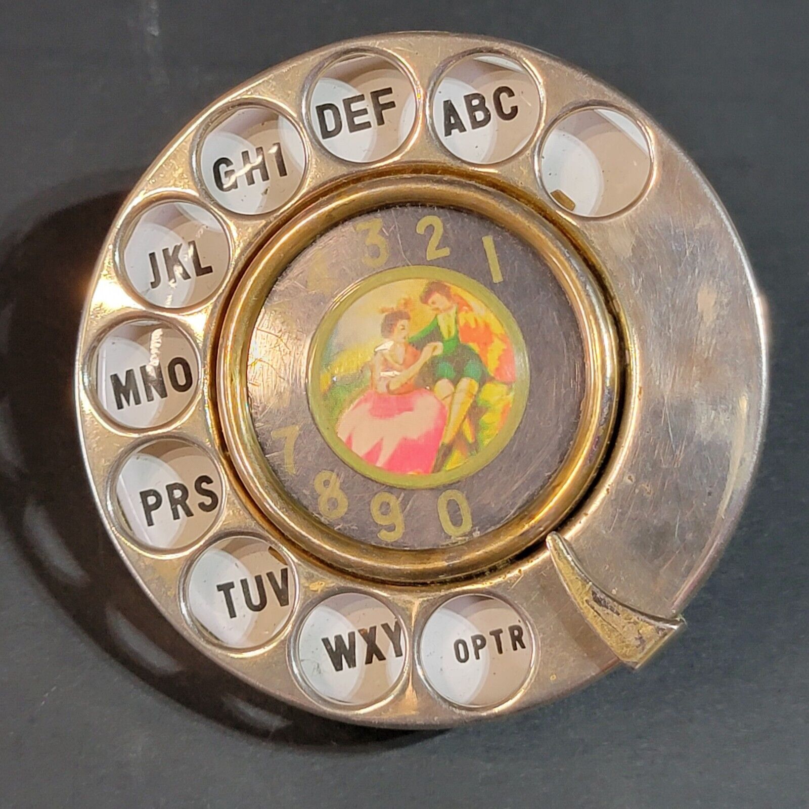 Vintage Rotary Dial Marked 4-F  Cat#JJ