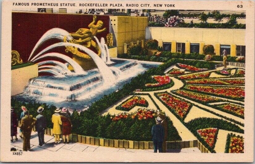 Vintage 1940s NEW YORK CITY Linen Postcard \