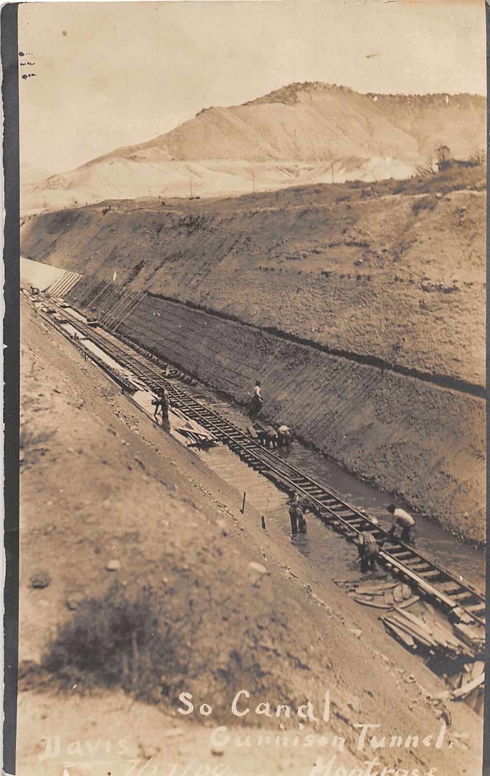 J35/ Montrose Colorado RPPC Postcard c1910 Gunnison Tunnel Canal 341