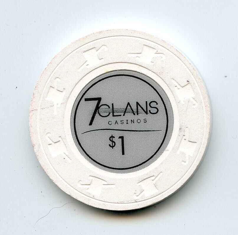 1.00 Chip from the 7 Clans Casino Multi Locations Oklahoma