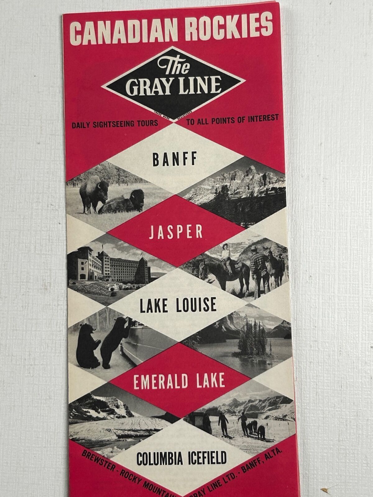 Canadian Rockies The Gray Line Travel Brochure 1959